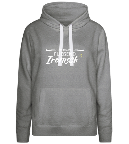 Fluently Ironic Design - Premium women's hoodie_ORION GREY II_front