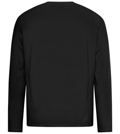 Never Broke My Heart Design - Premium men's long sleeve t-shirt_DEEP BLACK_back