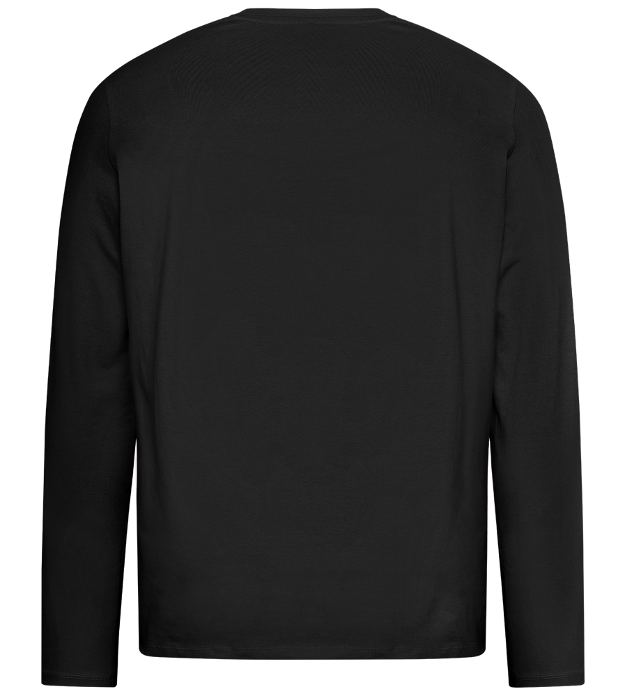 Never Broke My Heart Design - Premium men's long sleeve t-shirt_DEEP BLACK_back