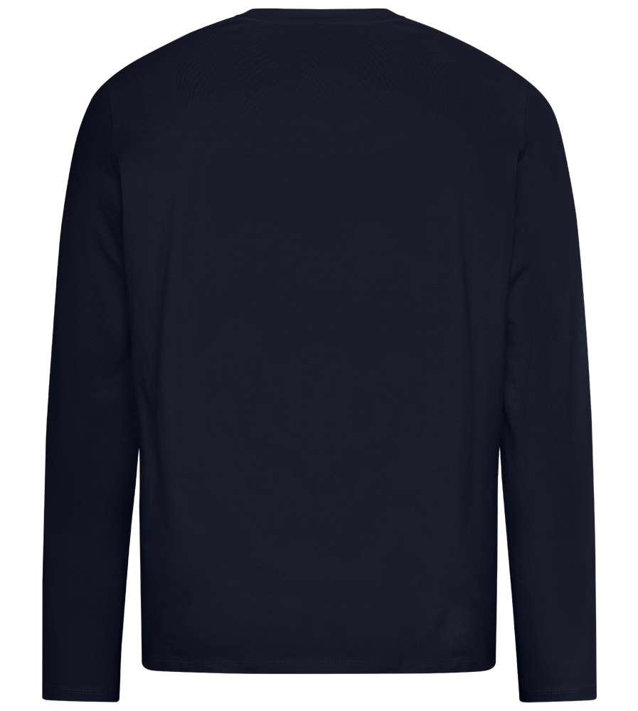 Never Broke My Heart Design - Premium men's long sleeve t-shirt_FRENCH NAVY_back