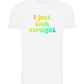I Just Look Straight Design - Comfort men's t-shirt_WHITE_front
