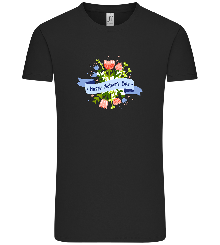 Mother's Day Flowers Design - Comfort Unisex T-Shirt_DEEP BLACK_front