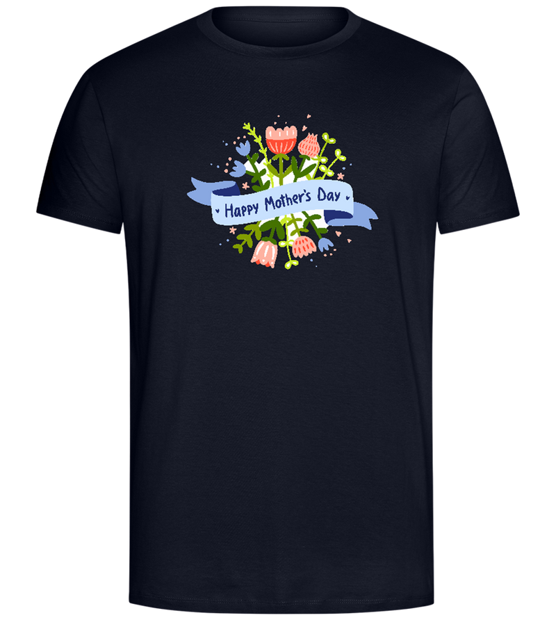 Mother's Day Flowers Design - Comfort Unisex T-Shirt_FRENCH NAVY_front