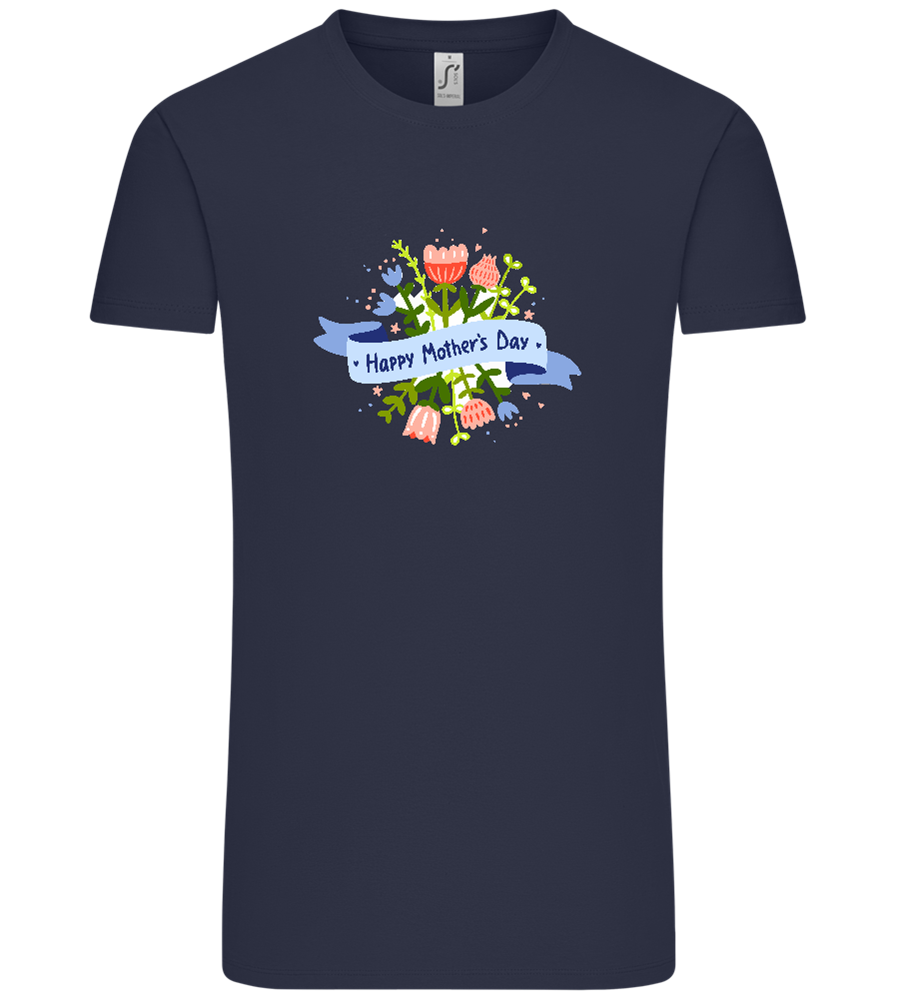 Mother's Day Flowers Design - Comfort Unisex T-Shirt_FRENCH NAVY_front
