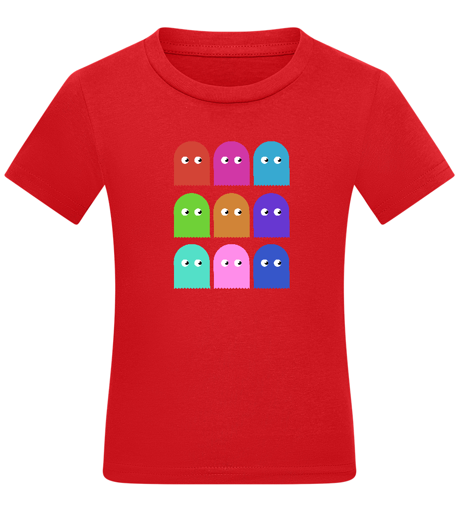 Classic Ghosts Design - Comfort kids fitted t-shirt_RED_front
