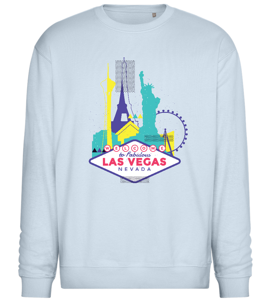 Fabulous Las Vegas Design - Comfort Essential Unisex Sweater_CREAMY BLUE_front