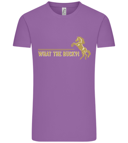 What The Buck Design - Premium men's t-shirt_LIGHT PURPLE_front