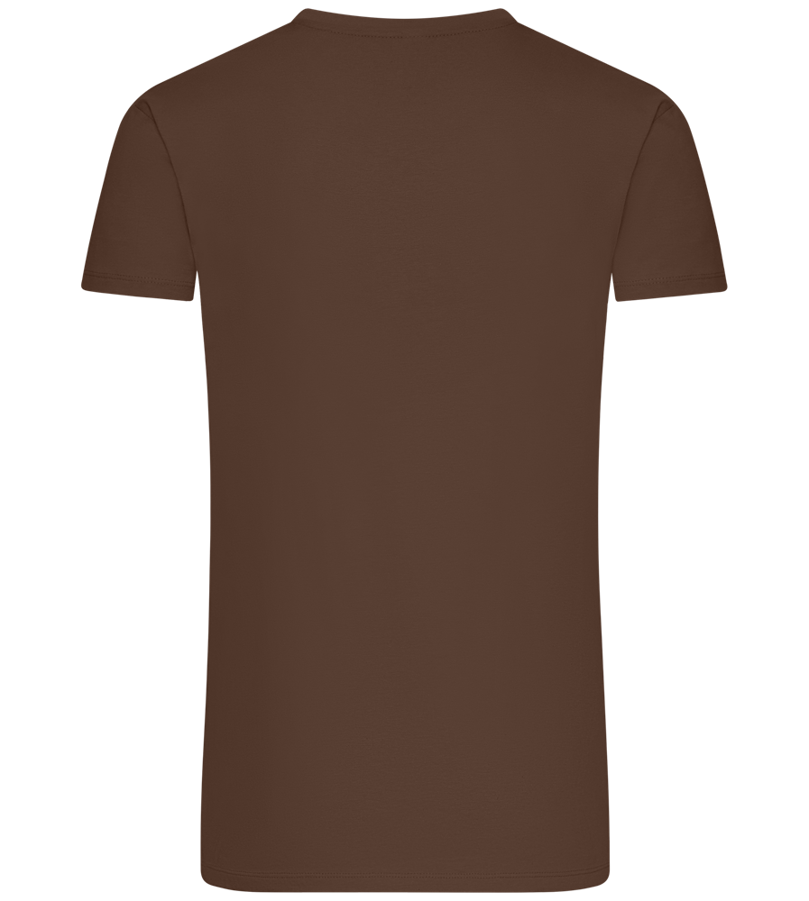 What The Buck Design - Premium men's t-shirt_CHOCOLATE_back