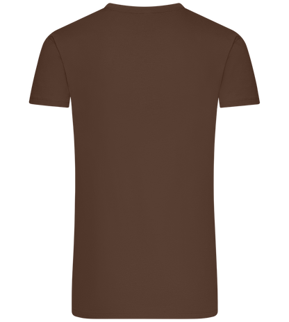 What The Buck Design - Premium men's t-shirt_CHOCOLATE_back