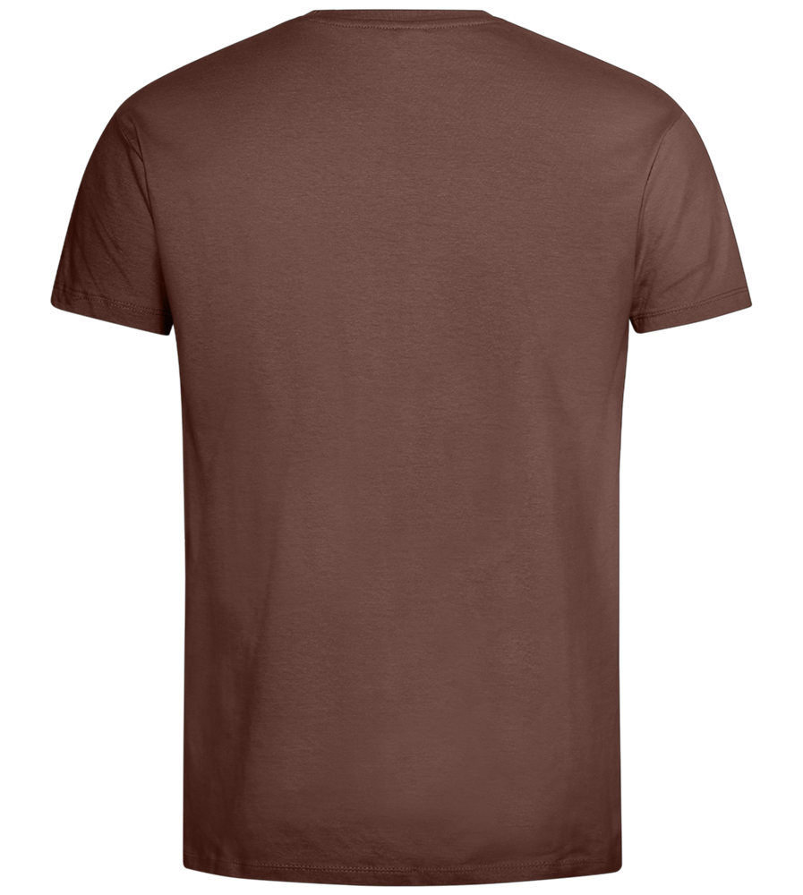 What The Buck Design - Premium men's t-shirt_CHOCOLATE_back