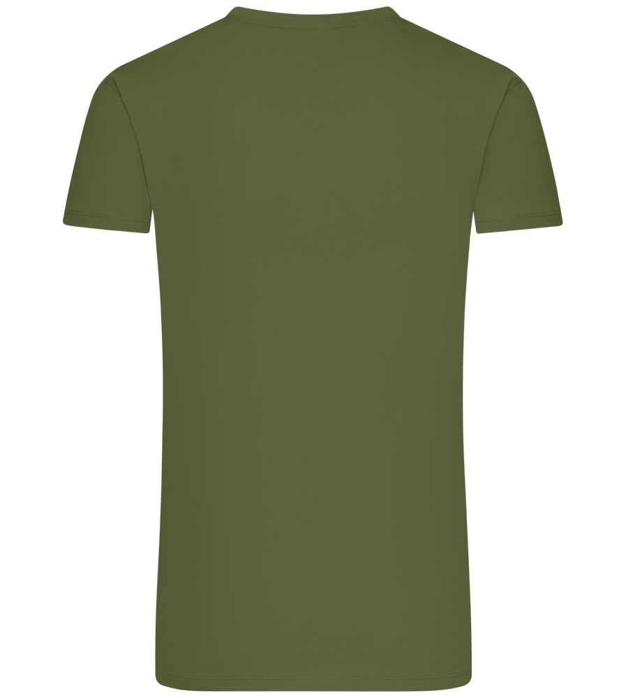 What The Buck Design - Premium men's t-shirt_DARK KHAKI_back