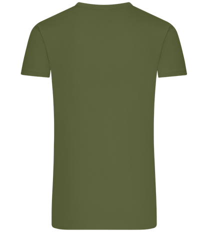 What The Buck Design - Premium men's t-shirt_DARK KHAKI_back