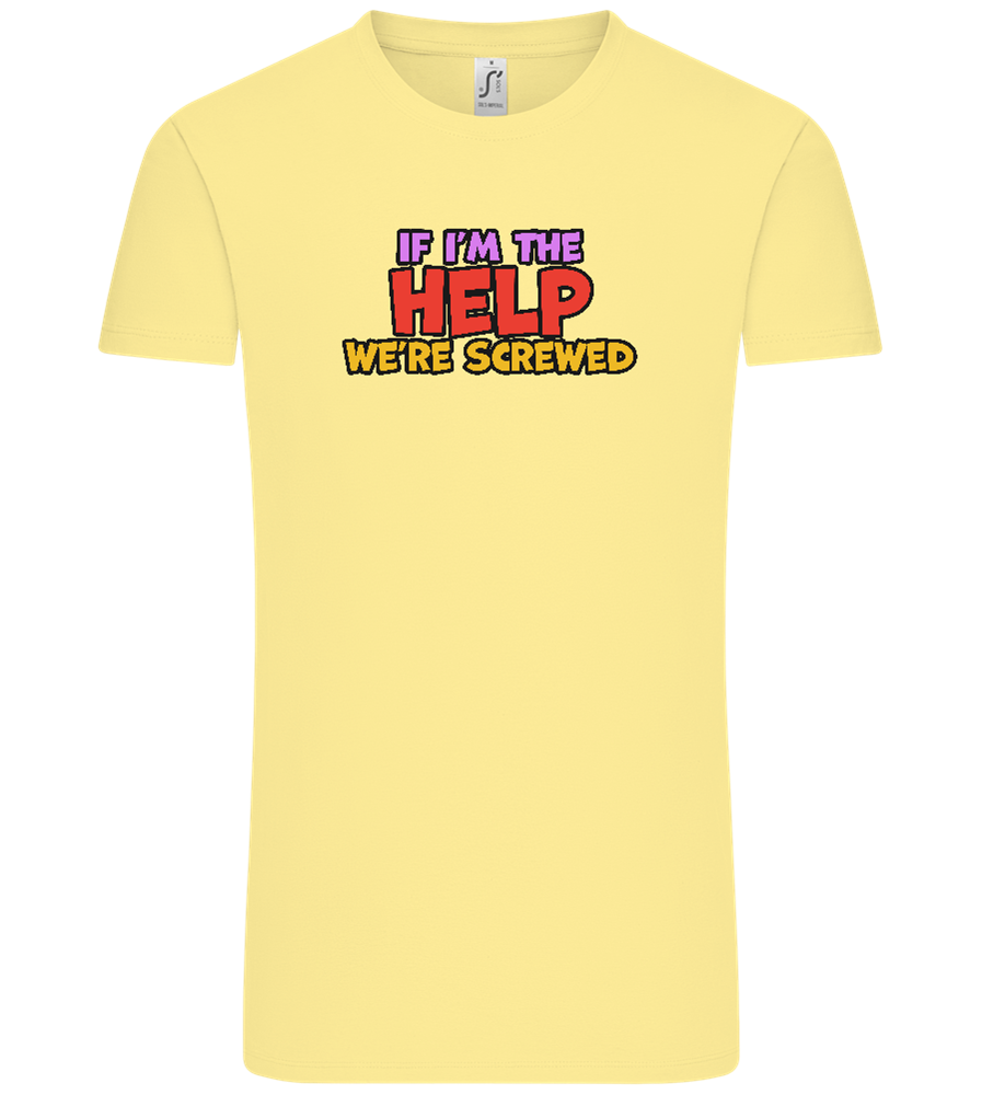 The Help Design - Comfort Unisex T-Shirt_AMARELO CLARO_front