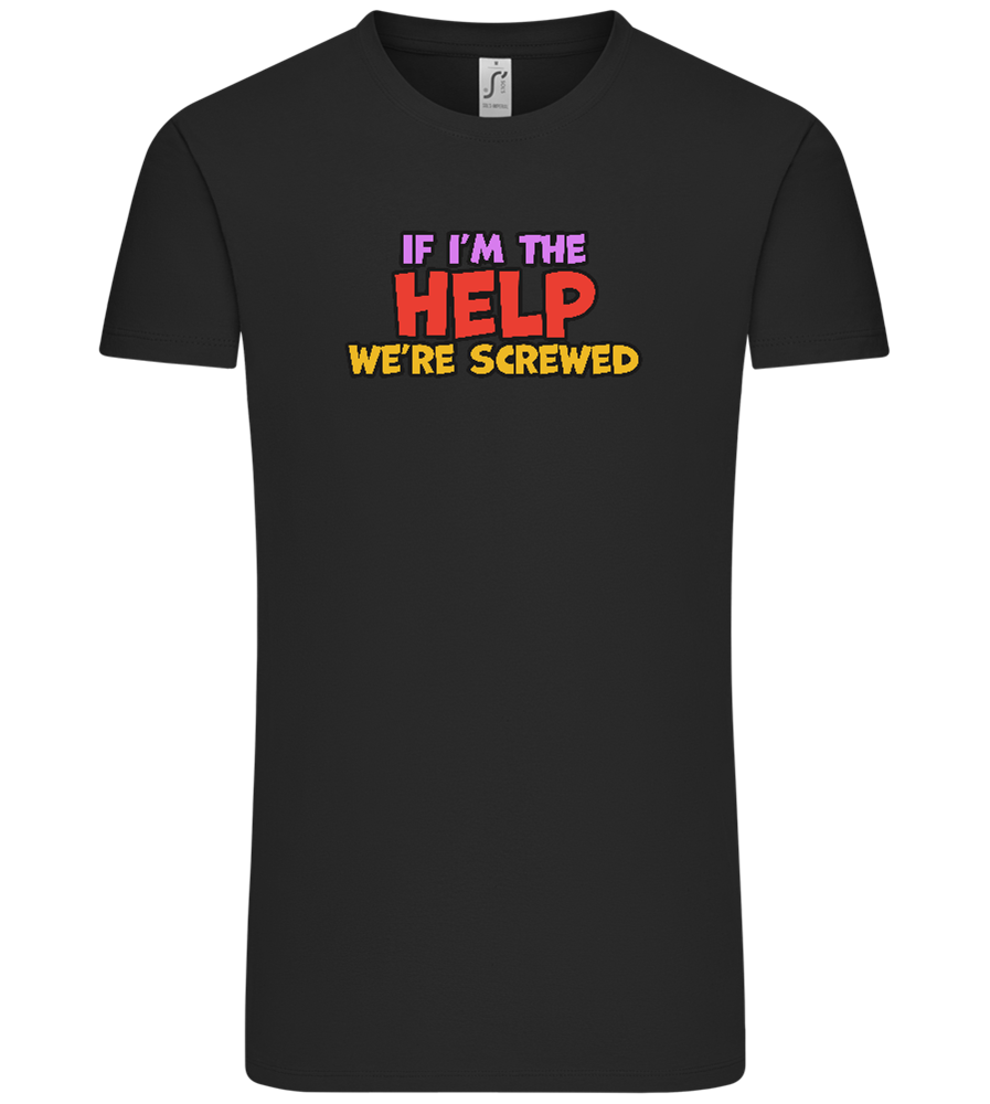 The Help Design - Comfort Unisex T-Shirt_DEEP BLACK_front