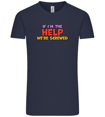 The Help Design - Comfort Unisex T-Shirt_FRENCH NAVY_front