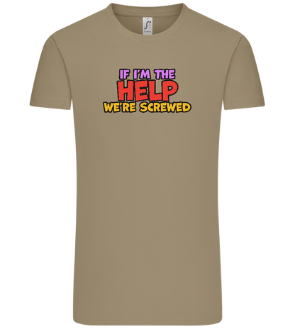 The Help Design - Comfort Unisex T-Shirt_KHAKI_front