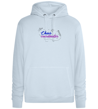 Chaos Coordinator Doodles Design - Premium unisex hoodie_CREAMY BLUE_front