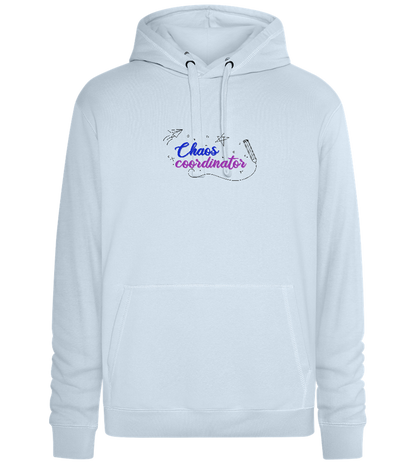 Chaos Coordinator Doodles Design - Premium unisex hoodie_CREAMY BLUE_front