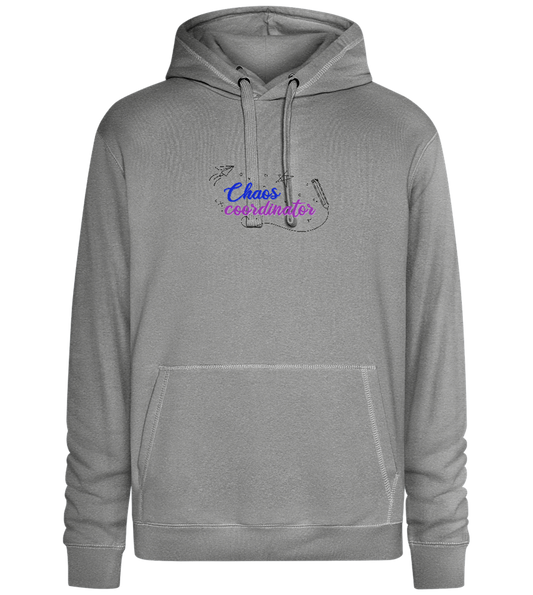 Chaos Coordinator Doodles Design - Premium unisex hoodie_ORION GREY II_front