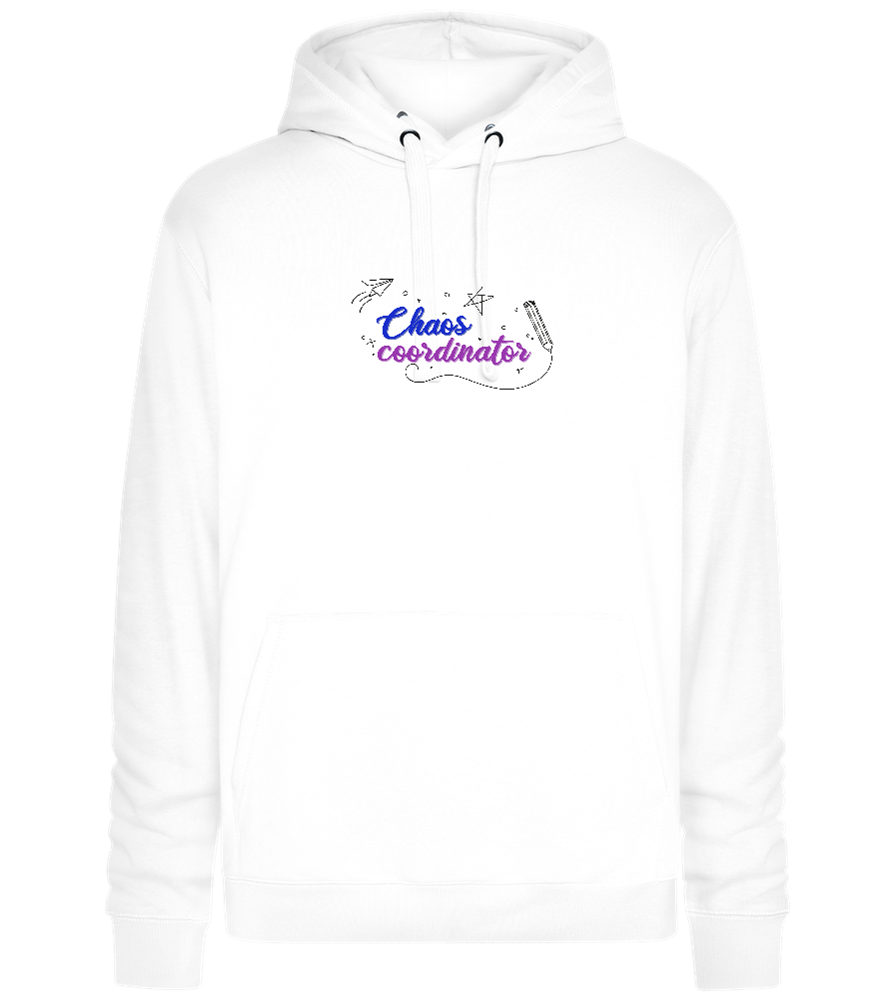 Chaos Coordinator Doodles Design - Premium unisex hoodie_WHITE_front