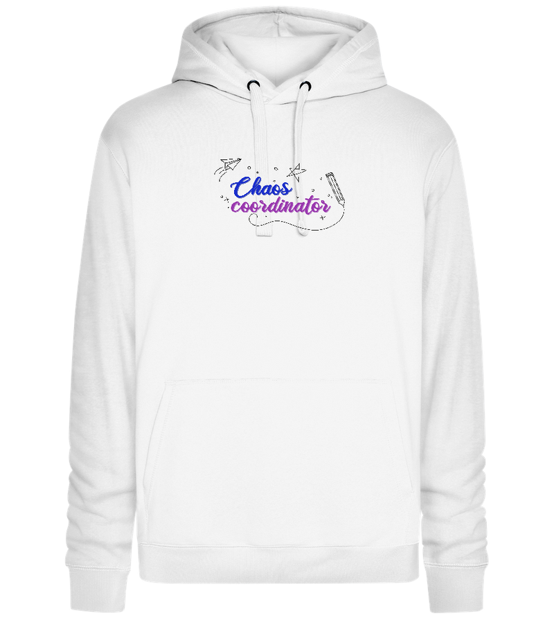 Chaos Coordinator Doodles Design - Premium unisex hoodie_WHITE_front