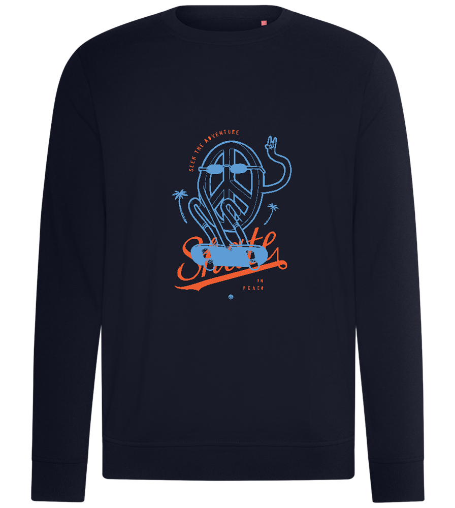 Skate Peace Design - Comfort unisex sweater_FRENCH NAVY_front