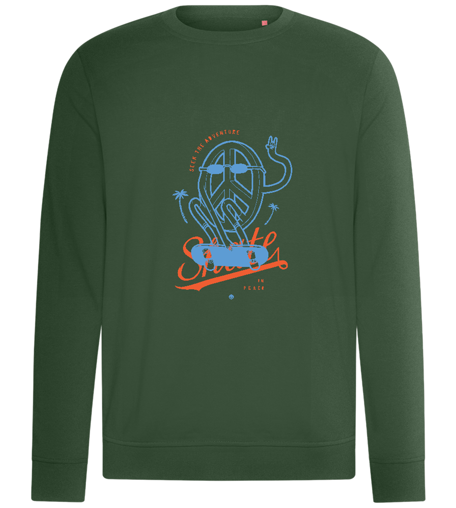 Skate Peace Design - Comfort unisex sweater_GREEN BOTTLE_front