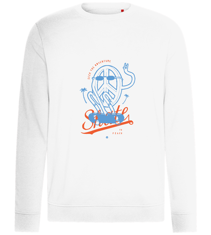 Skate Peace Design - Comfort unisex sweater_WHITE_front