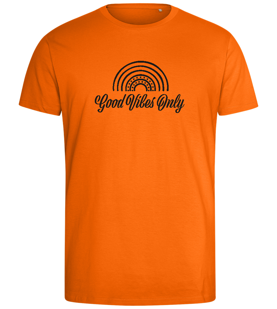 Good Vibes Only Rainbow Design - Comfort men's fitted t-shirt_ORANGE_front