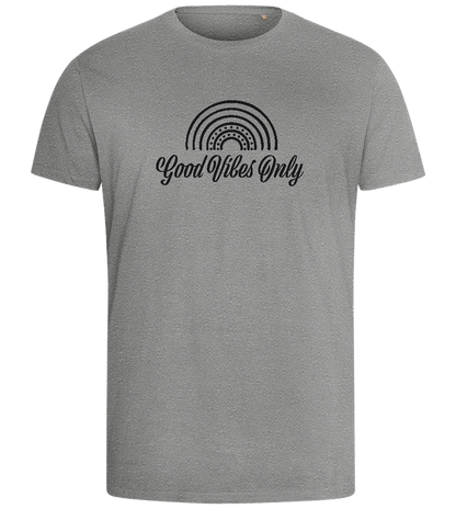 Good Vibes Only Rainbow Design - Comfort men's fitted t-shirt_ORION GREY_front