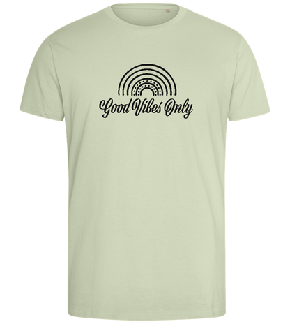 Good Vibes Only Rainbow Design - Comfort men's fitted t-shirt_SILESTONE_front