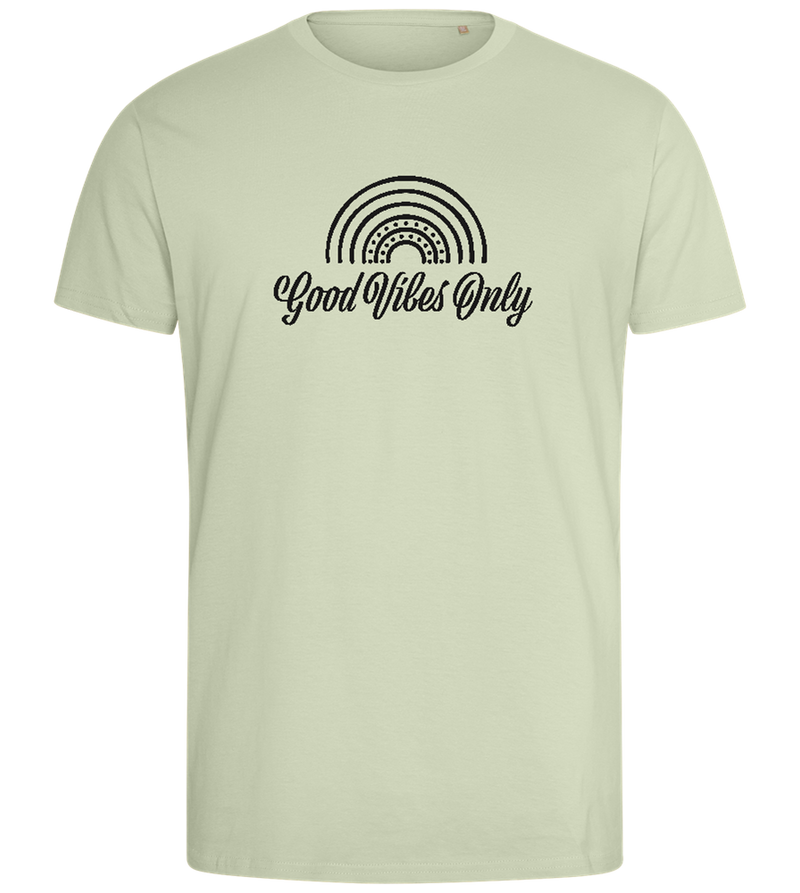 Good Vibes Only Rainbow Design - Comfort men's fitted t-shirt_SILESTONE_front