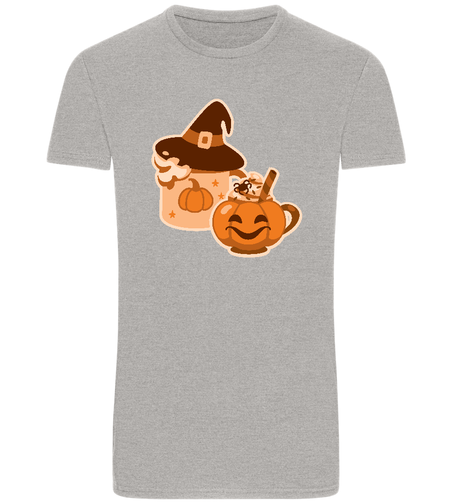 Spooky Pumpkin Spice Design - Basic Unisex T-Shirt_ORION GREY_front
