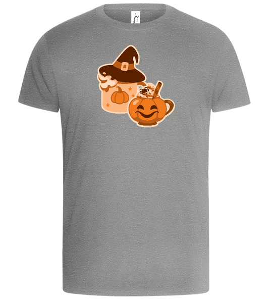 Spooky Pumpkin Spice Design - Basic Unisex T-Shirt_ORION GREY_front