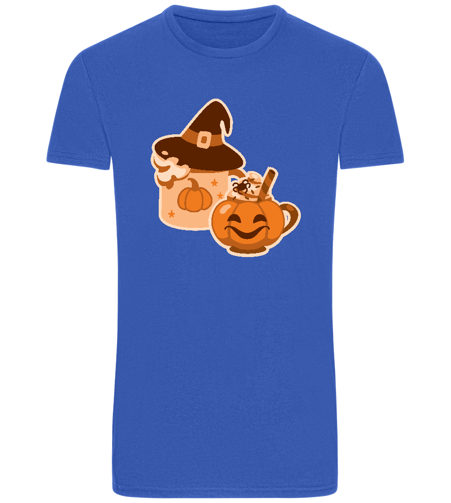 Spooky Pumpkin Spice Design - Basic Unisex T-Shirt_ROYAL_front