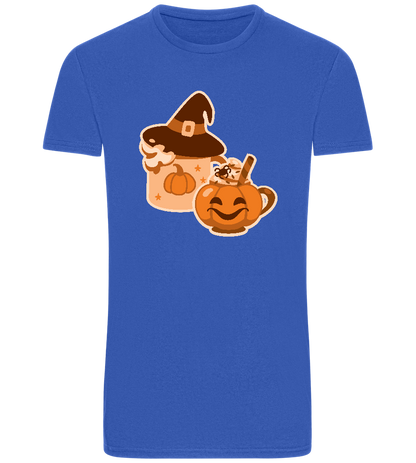 Spooky Pumpkin Spice Design - Basic Unisex T-Shirt_ROYAL_front