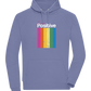 Think Positive Rainbow Design - Comfort unisex hoodie_BLUE_front