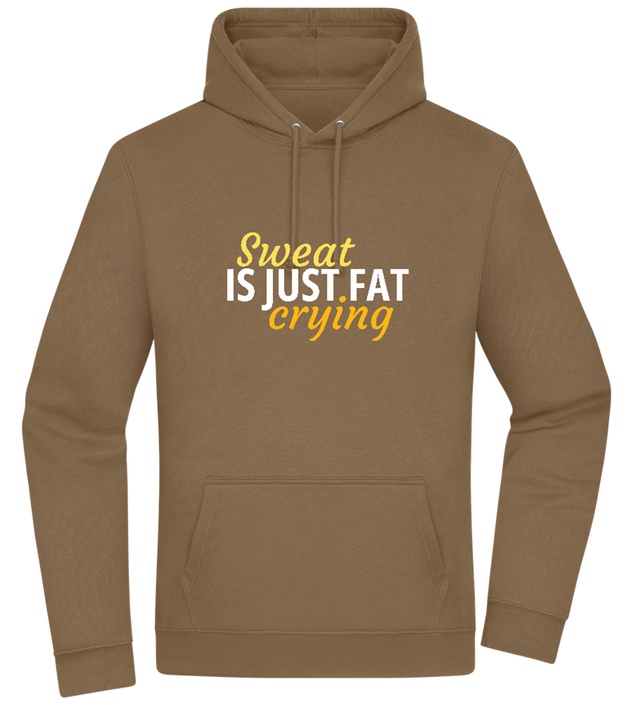 Sweat is Just Fat Crying Design - Premium Essential Unisex Hoodie_ARMY_front