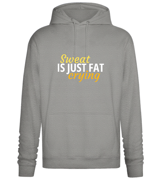 Sweat is Just Fat Crying Design - Premium Essential Unisex Hoodie_ORION GREY II_front