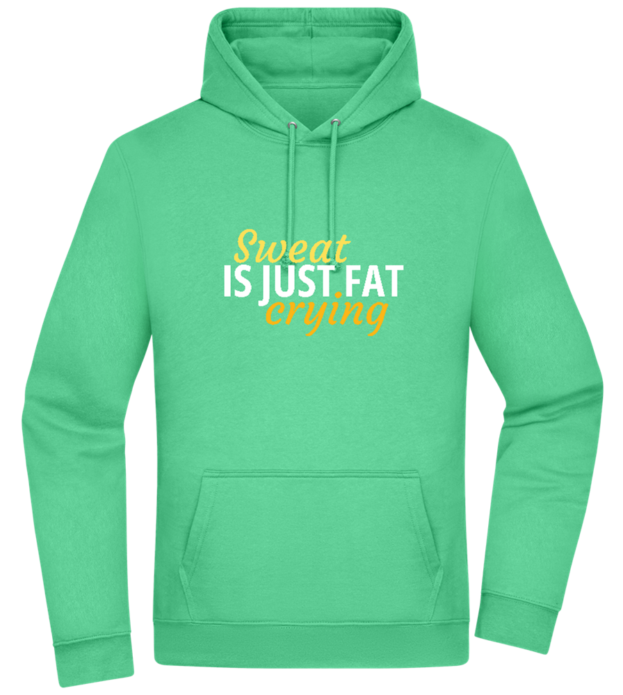 Sweat is Just Fat Crying Design - Premium Essential Unisex Hoodie_SPRING GREEN_front