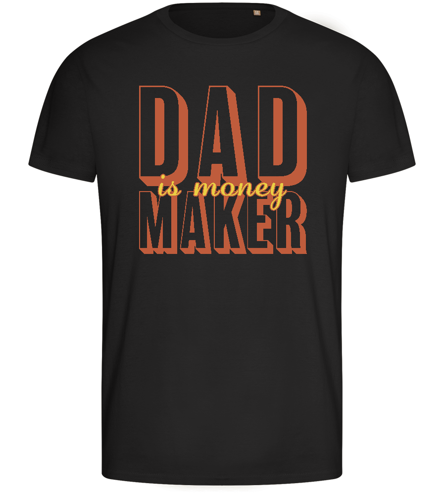 Money Maker Design - Basic men's fitted t-shirt_DEEP BLACK_front