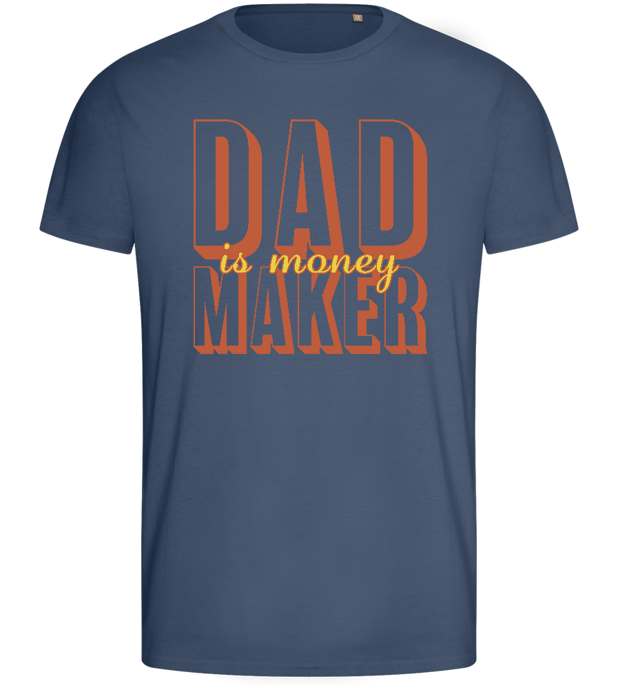 Money Maker Design - Basic men's fitted t-shirt_DENIM_front