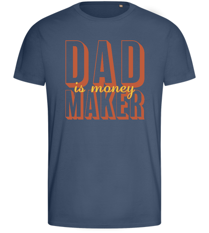 Money Maker Design - Basic men's fitted t-shirt_DENIM_front