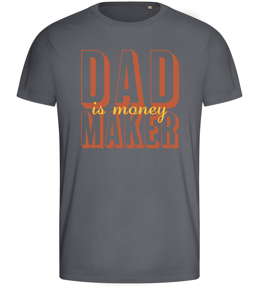 Money Maker Design - Basic men's fitted t-shirt_MOUSE GREY_front