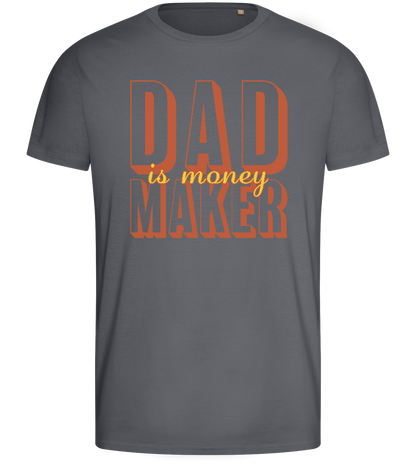 Money Maker Design - Basic men's fitted t-shirt_MOUSE GREY_front