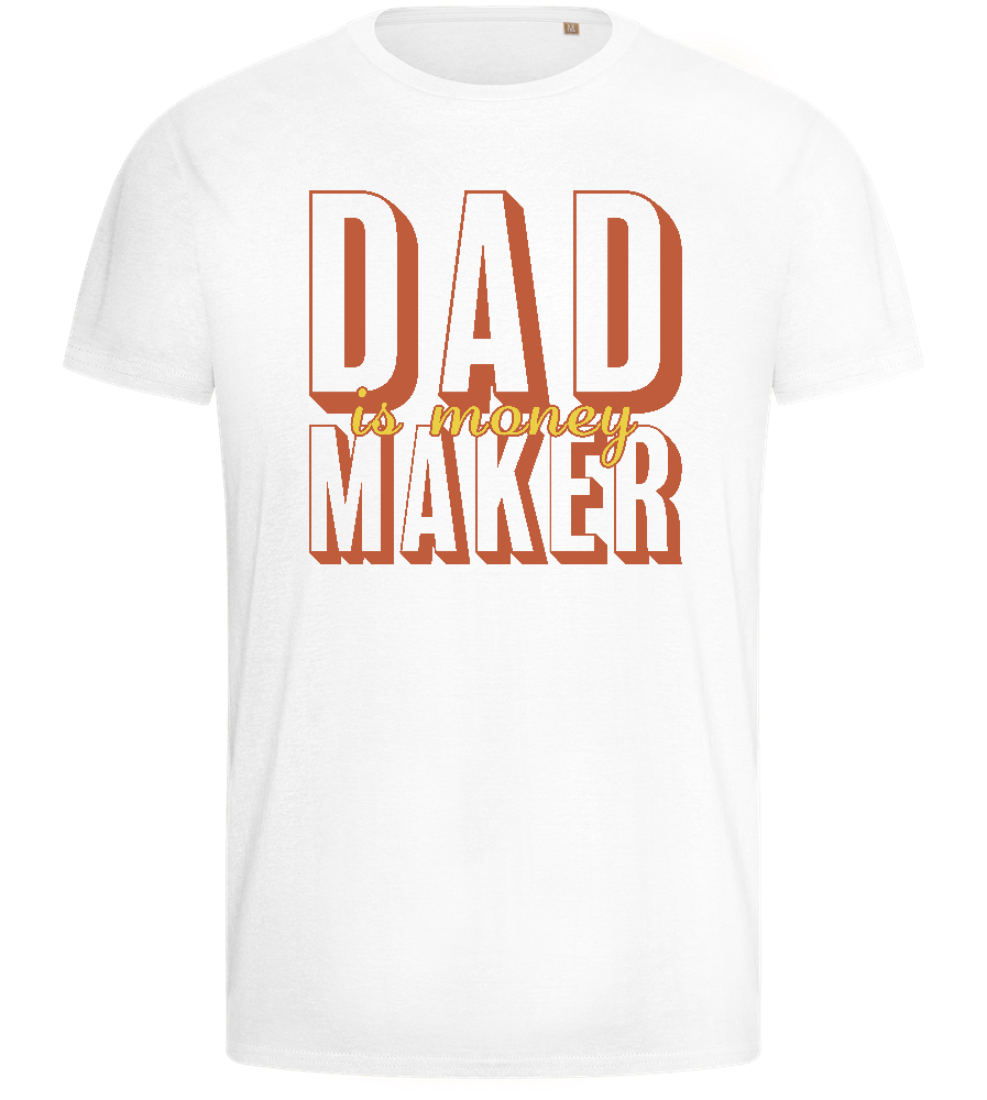 Money Maker Design - Basic men's fitted t-shirt_WHITE_front