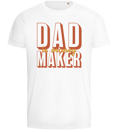 Money Maker Design - Basic men's fitted t-shirt_WHITE_front