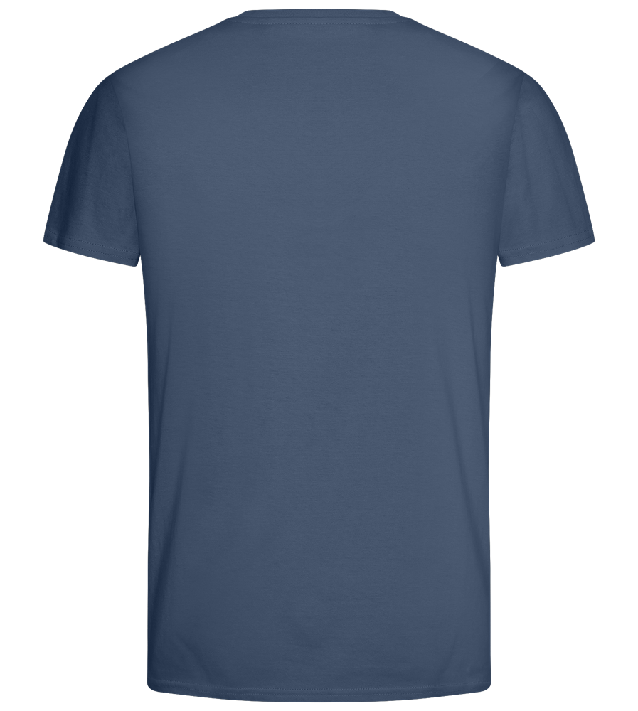 Money Maker Design - Basic men's fitted t-shirt_DENIM_back