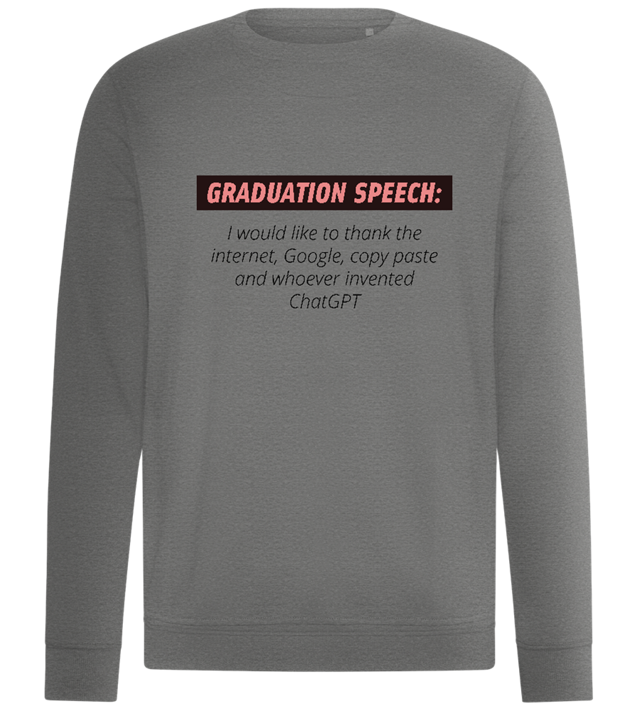 Graduation Speech Design - Comfort unisex sweater_ORION GREY II_front