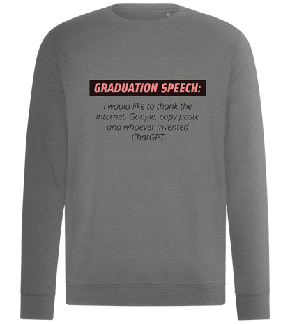 Graduation Speech Design - Comfort unisex sweater_ORION GREY II_front